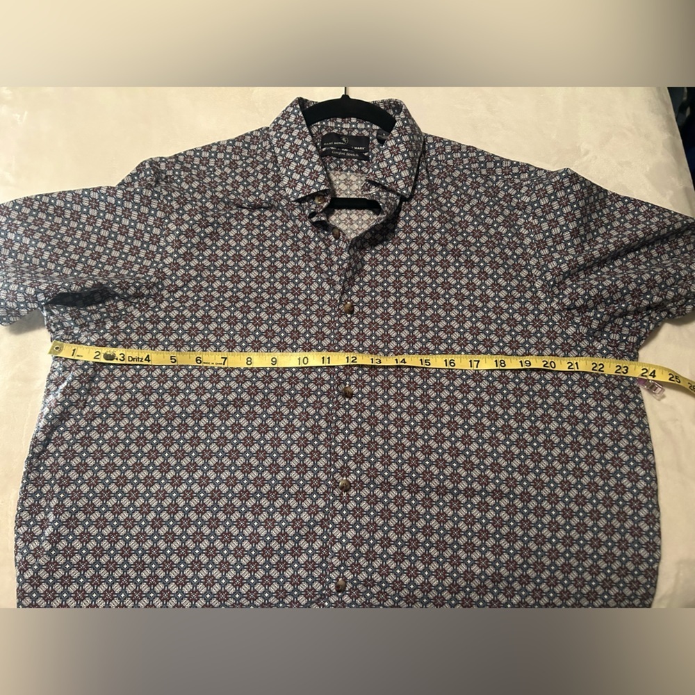 Hart Schaffner Marx Patterned Button Down Shirt -… - image 4